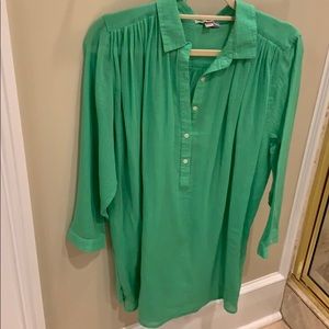 J Crew green swimsuit coverup